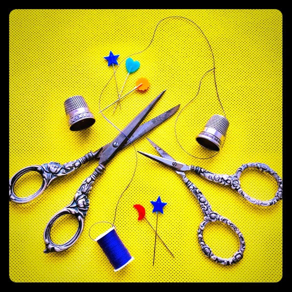 Germany Other - Antique Art Nouveau Sterling Scissors, Pair